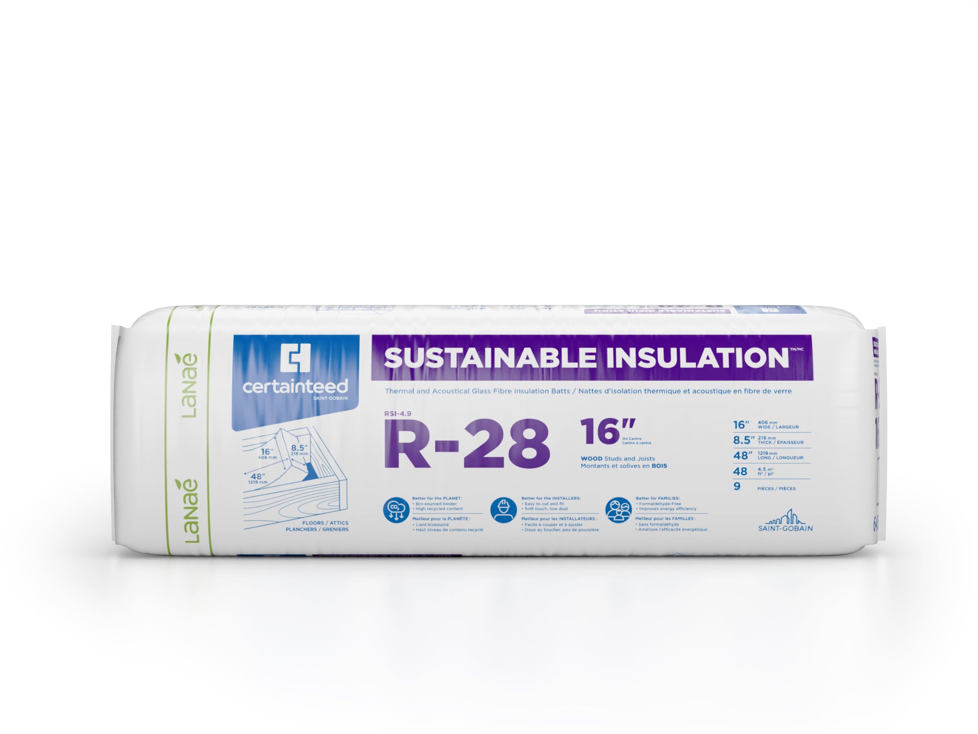 Certainteed R28 Fiberglass Insulation – Crown Building Supplies