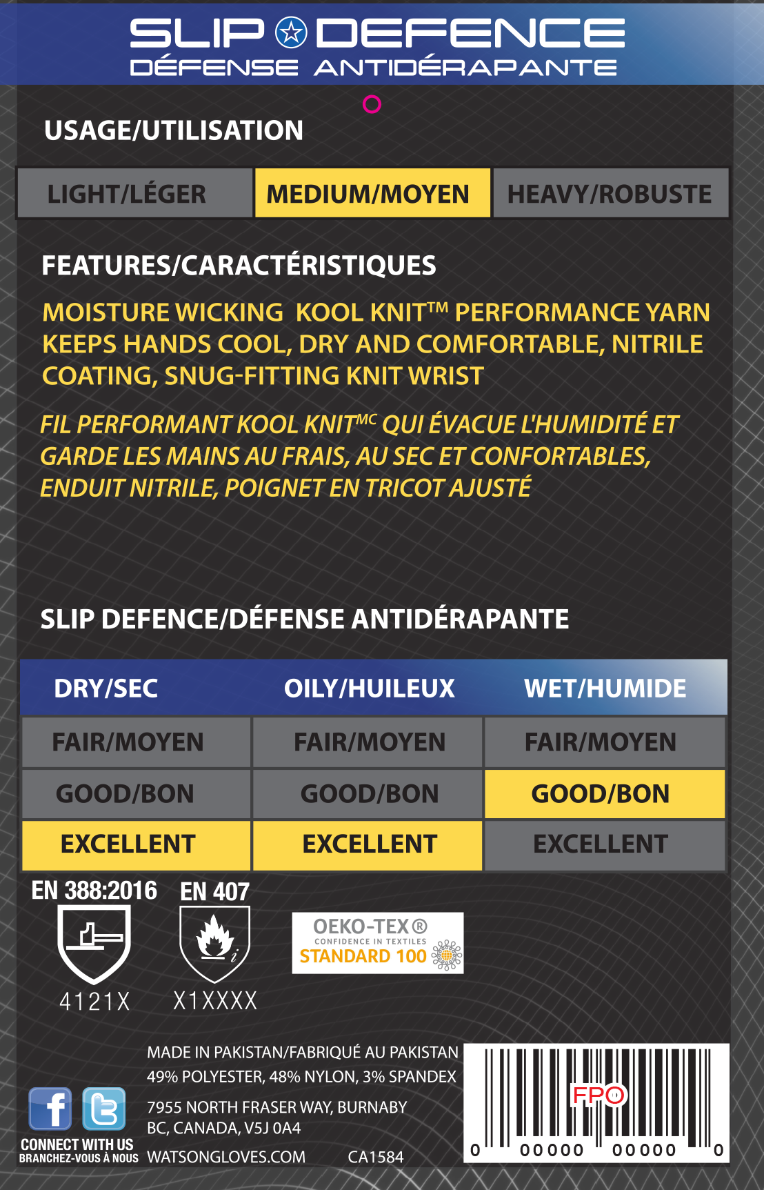 Watson Stealth Vapour Work Gloves