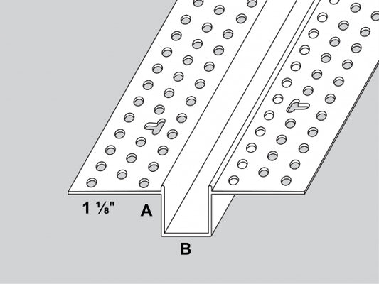 Trim-Tex Vinyl 5/8" x 1" Architectural Reveal Bead
