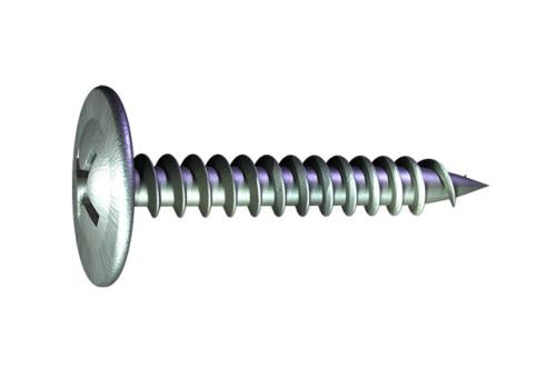 Grabber #8 x 1-1/2-in, Wafer Head, Fine Thread, Phillips, Wafer Screws