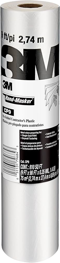 3M Hand Masker Pre Folded Contractor's Plastic