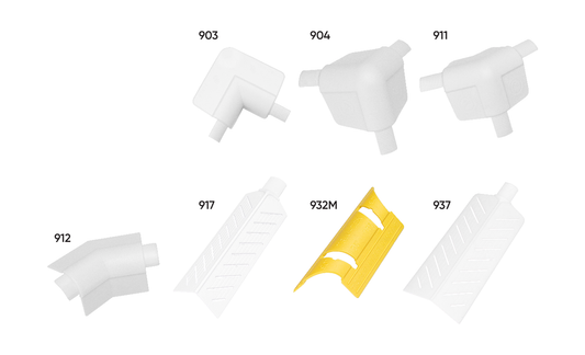 Trim-Tex 3/4in Radius Bullnose Molded Corners and Base Adapters