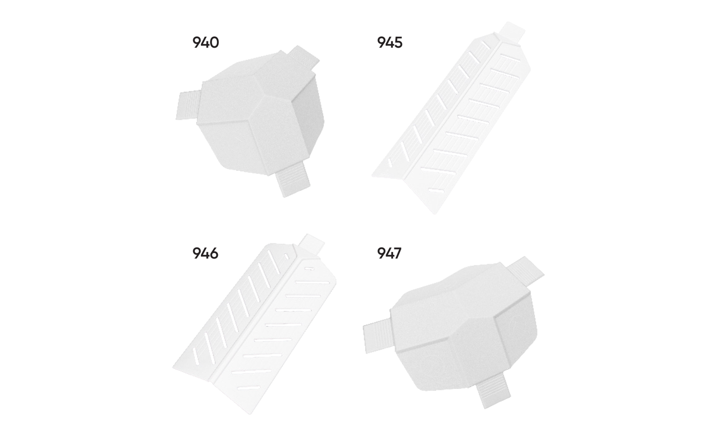 Trim-Tex Chamfer Molder Corners and Base Adapters
