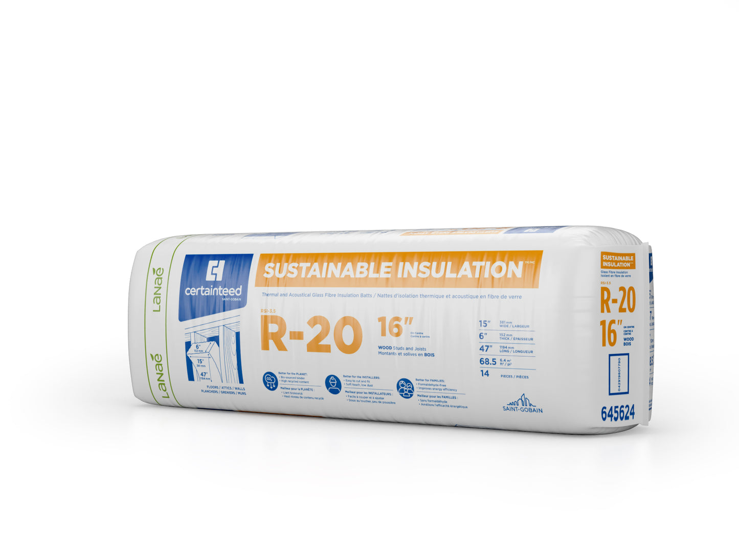 Certainteed R20 Fiberglass Insulation