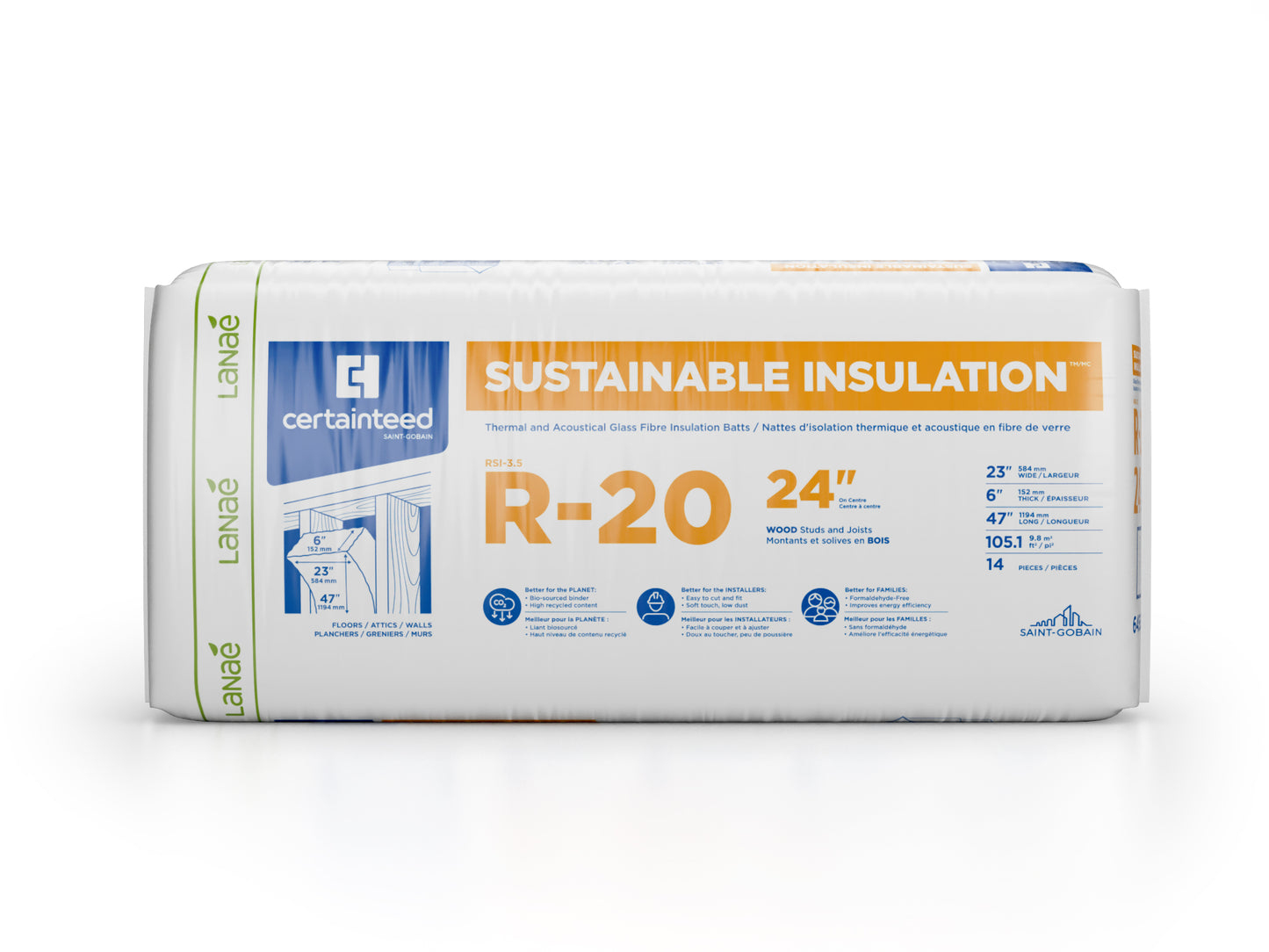 Certainteed R20 Fiberglass Insulation