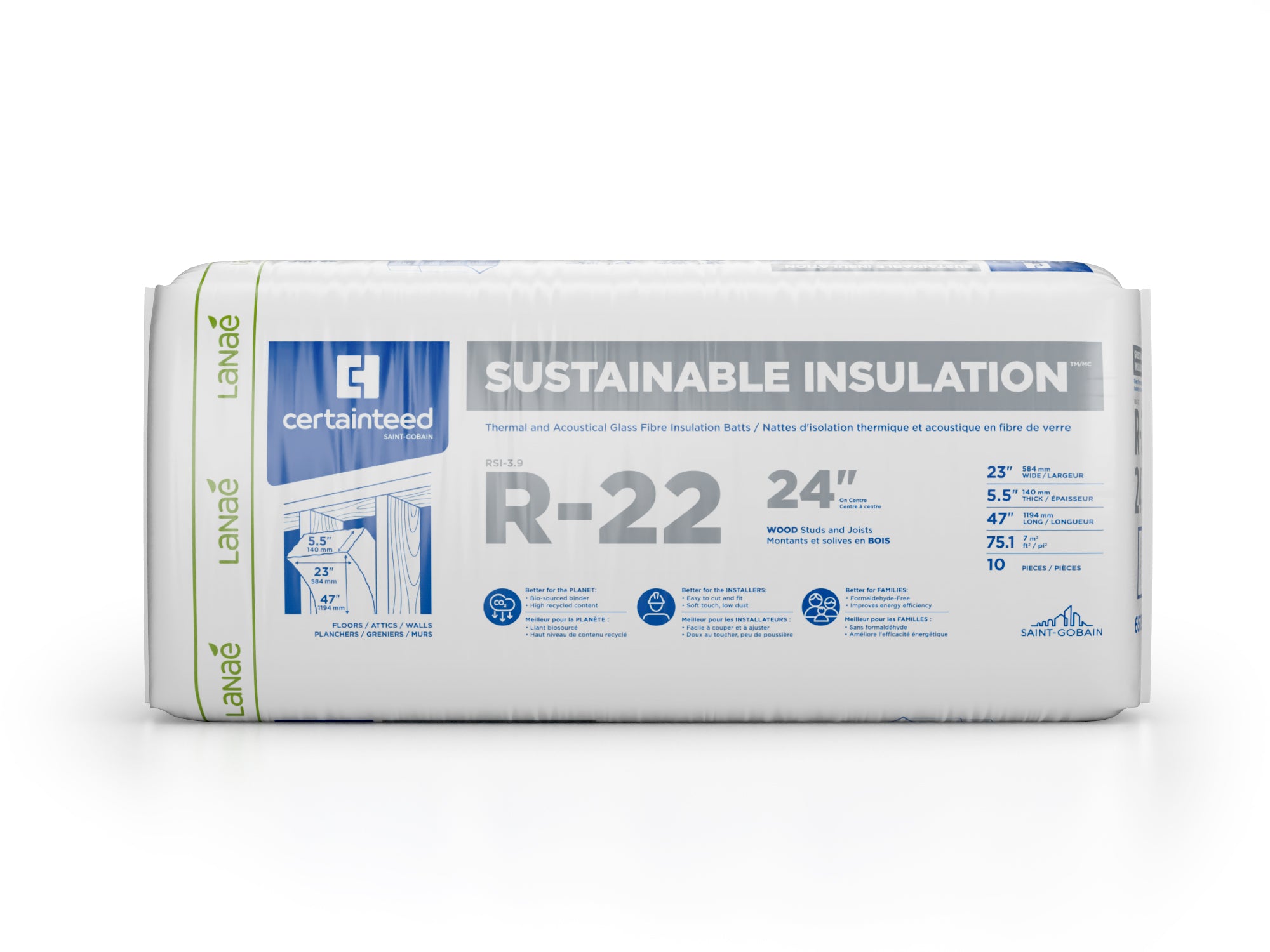 Certainteed R22 Fiberglass Insulation – Crown Building Supplies