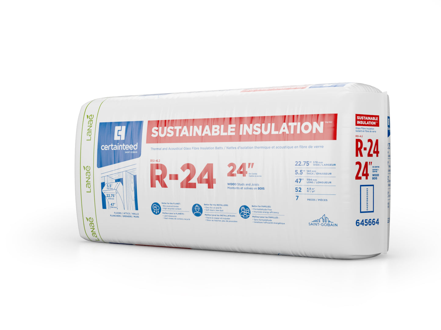 Certainteed R24 Fiberglass Insulation