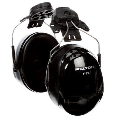 3M Peltor PTL Cap Mounted Black Earmuffs