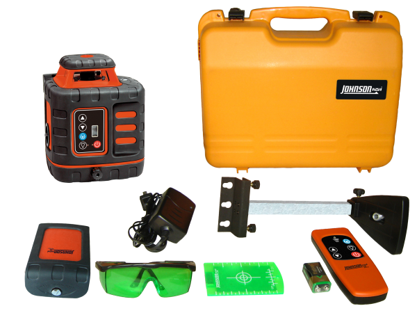 Johnson Self ­Leveling Rotary Laser Kit with GreenBrite® Technology