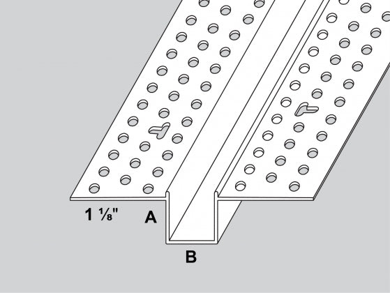 Trim-Tex Vinyl 1/2" x 1" Architectural Reveal Bead