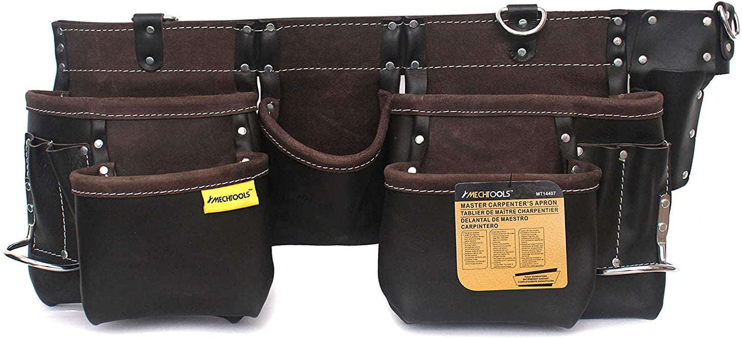 MechTools Masters Carpenters Apron with Leather Belt
