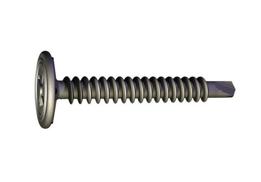 Grabber #8 x 1-5/8-in Phillips, Flat Wafer Head, Fine Thread, Drill Point Screws
