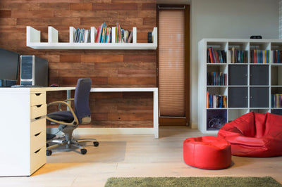 AS-IS Red-Ish Wood Wall Paneling