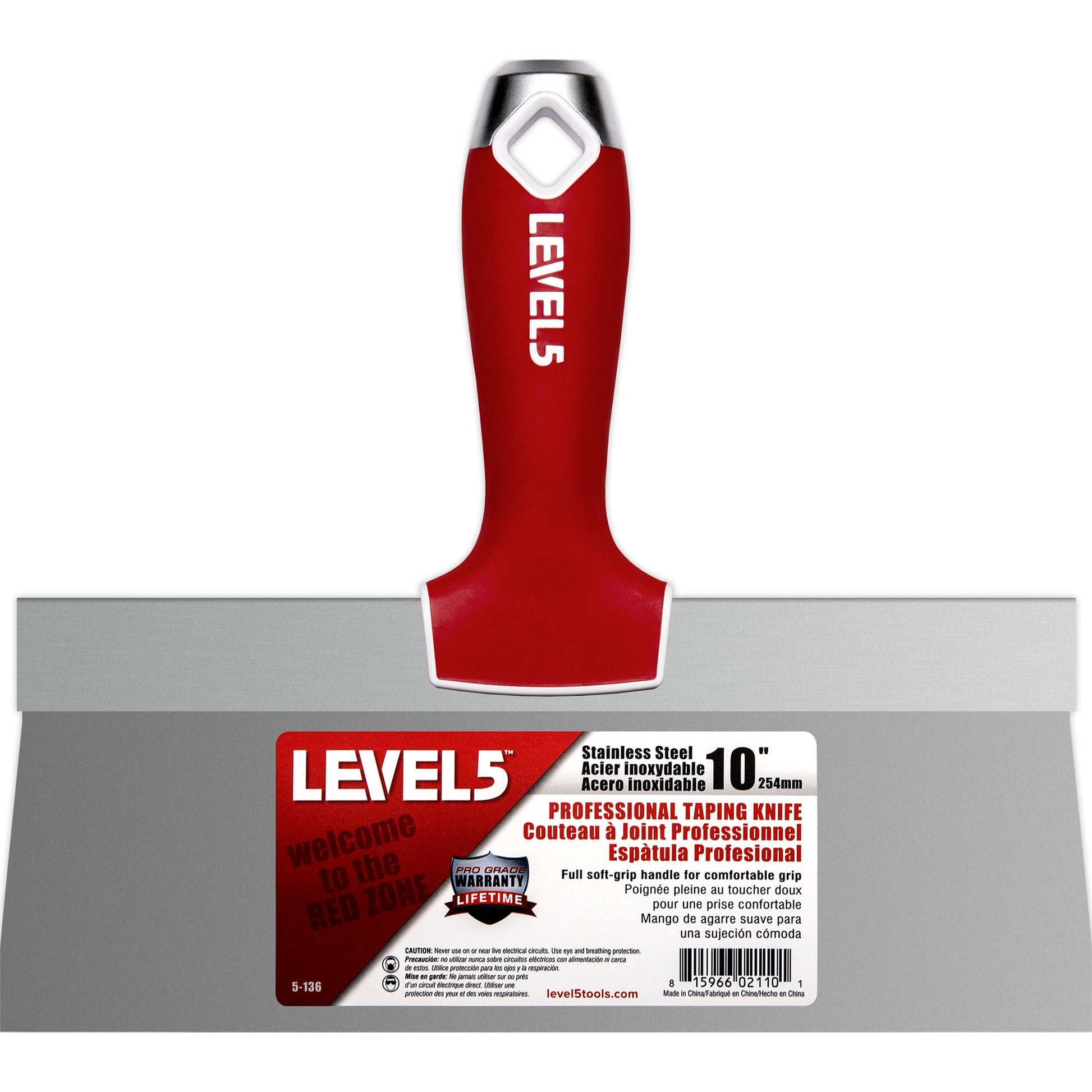 Level5 Stainless Steel Taping Knife with Soft Grip Handle
