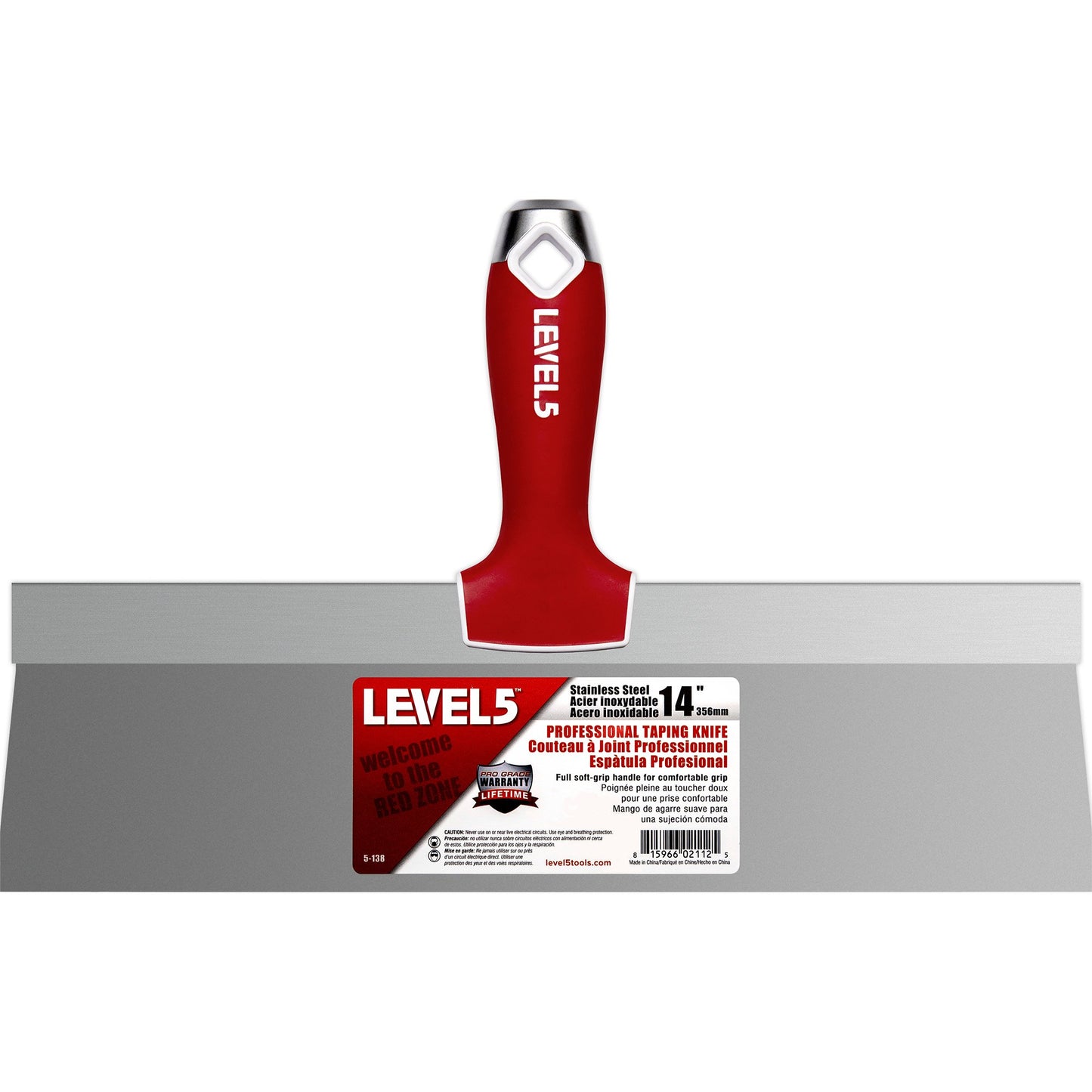 Level5 Stainless Steel Taping Knife with Soft Grip Handle