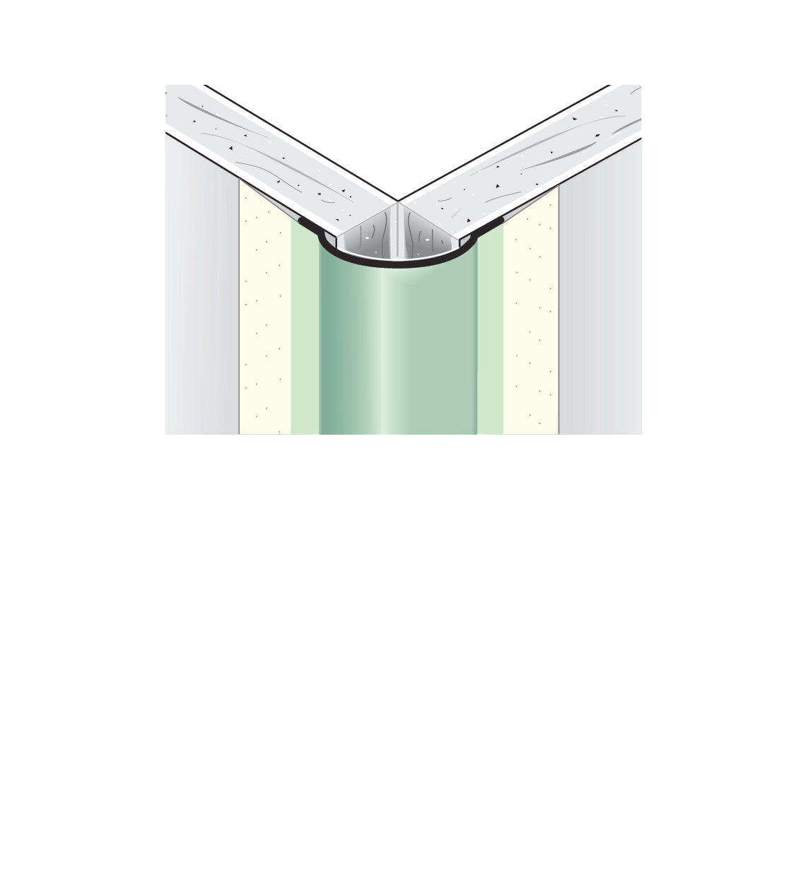 Beadex Paper/Metal Bullnose (Round) Outside 90° Corner Bead