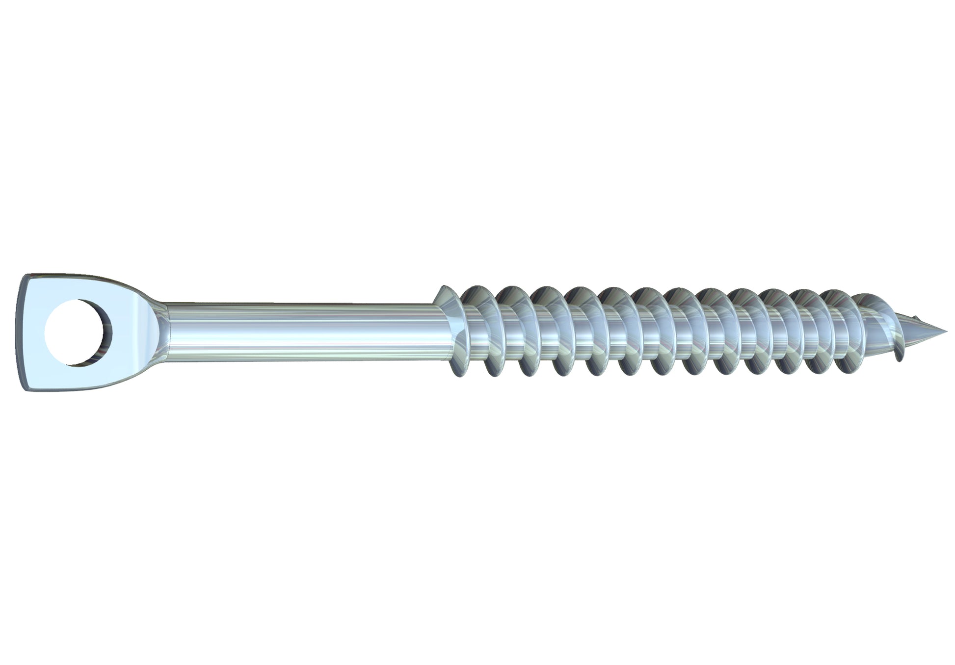 Grabber 1/4 x 3-in Eye Lag Drive, Eye Lag Coarse Thread, Grabber® Point Clear Zinc Screws