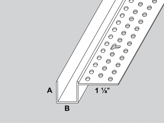 Trim-Tex Vinyl 1/2" x 1/2" Architectural F Reveal Bead