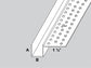 Trim-Tex Vinyl 1/2" x 1/2" Architectural F Reveal Bead